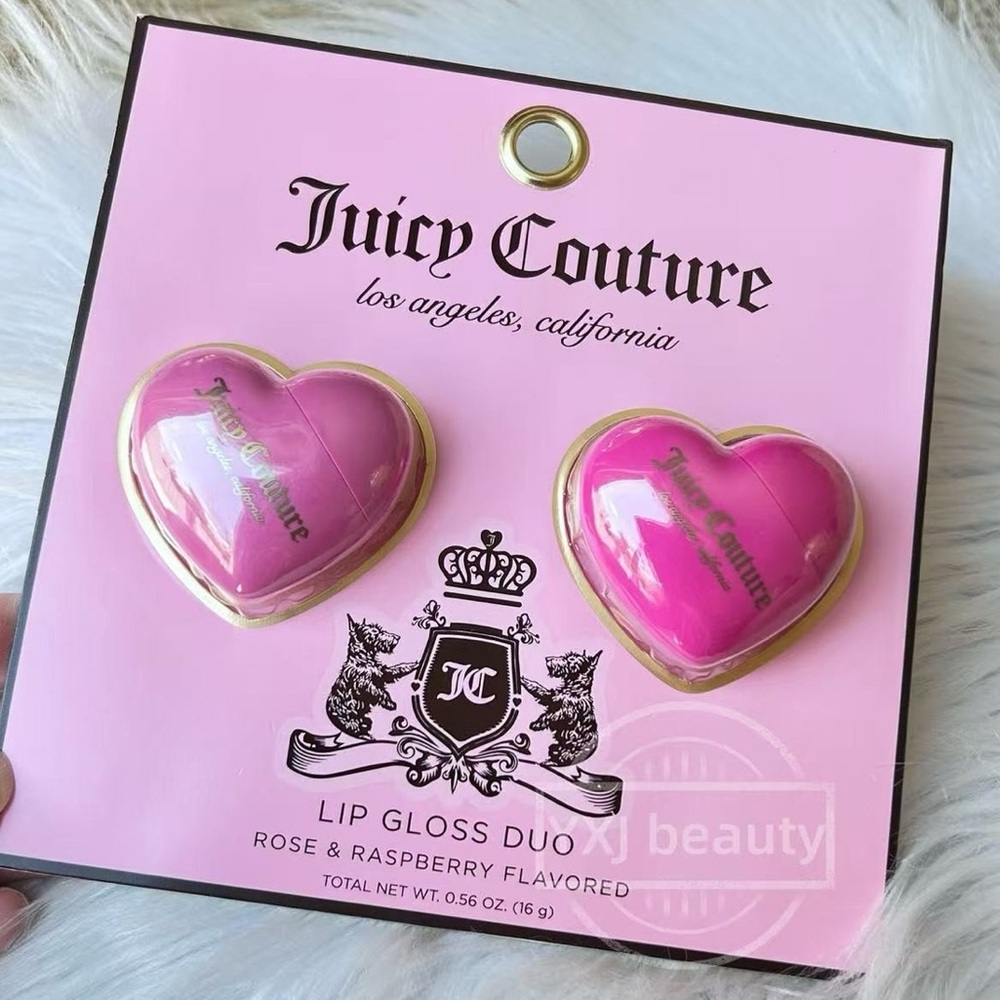 Juicy Couture Heart-Shaped Lip Gloss Duo - Rose & Raspberry